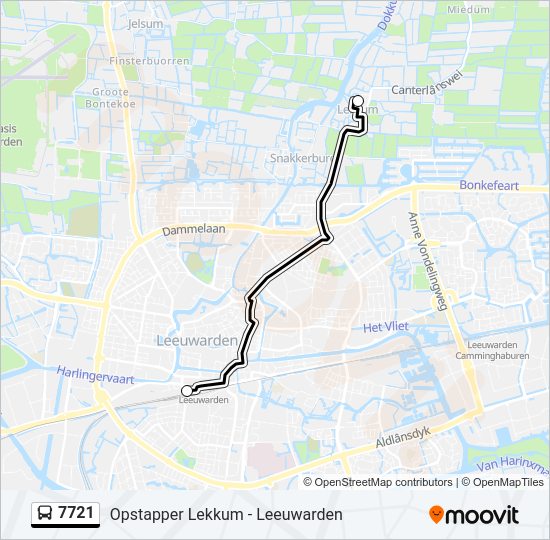 7721 Bus Line Map