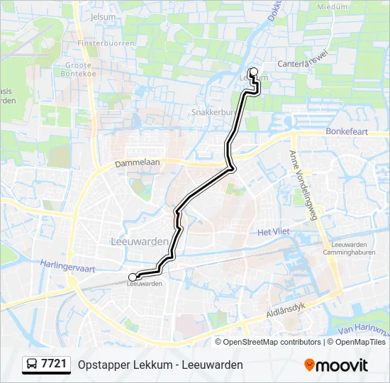Buslinie 7721 Karte