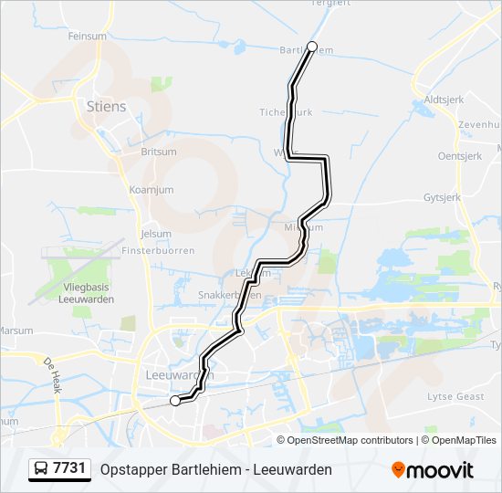 7731 Bus Line Map
