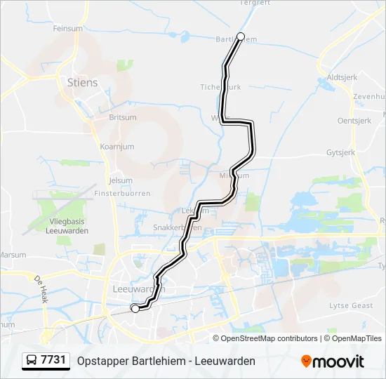 7731 Bus Line Map