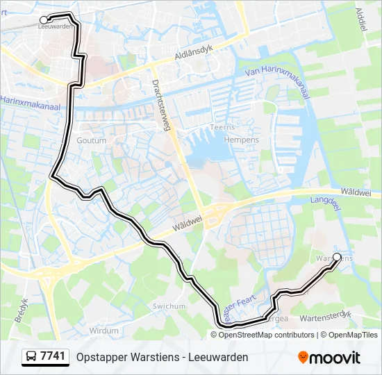 7741 Bus Line Map