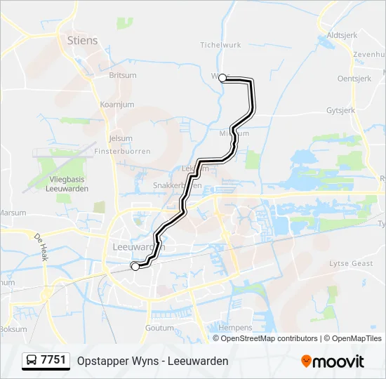 7751 Bus Line Map