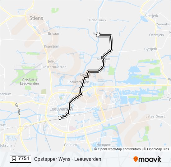 7751 Bus Line Map
