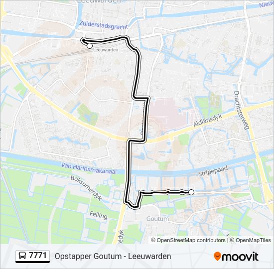 7771 Bus Line Map