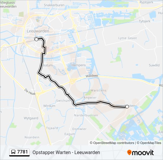 7781 Bus Line Map