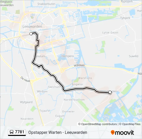7781 Bus Line Map