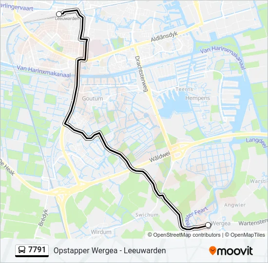 7791 Bus Line Map
