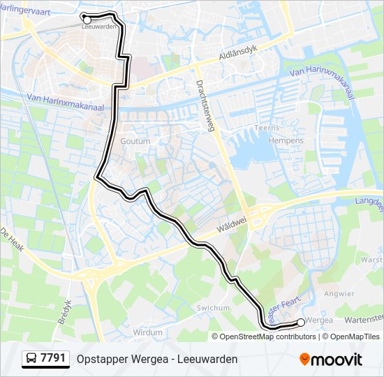 7791 Bus Line Map
