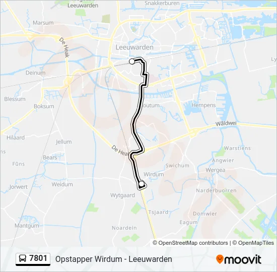 7801 Bus Line Map