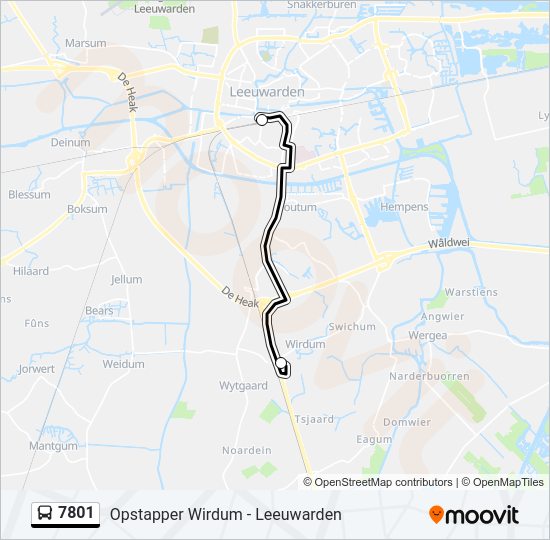 7801 Bus Line Map