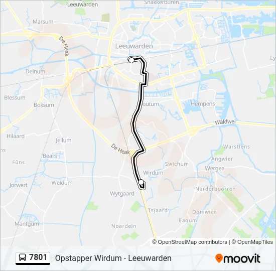 7801 Bus Line Map