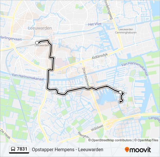 7831 Bus Line Map