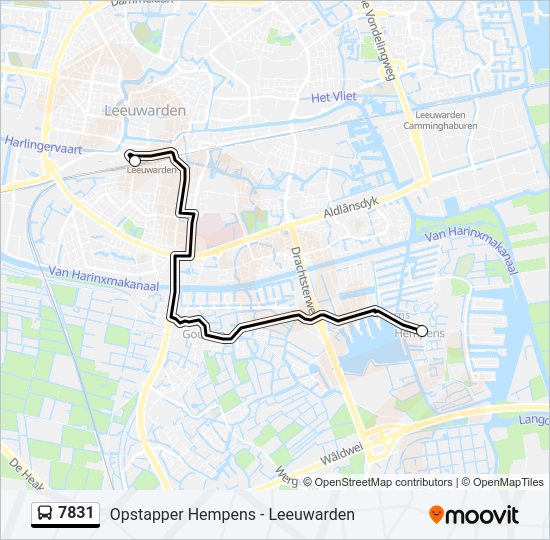 7831 Bus Line Map