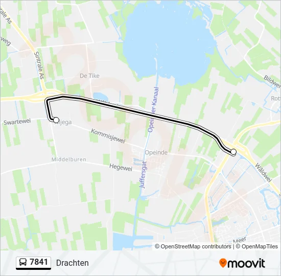 7841 Bus Line Map