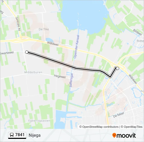 7841 Bus Line Map