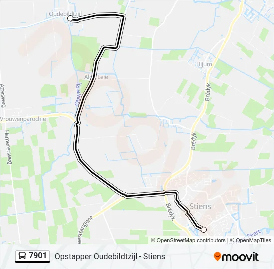 7901 Bus Line Map