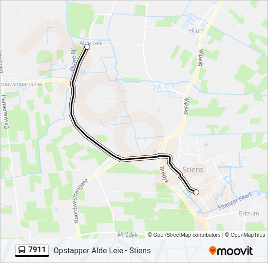 7911 Bus Line Map
