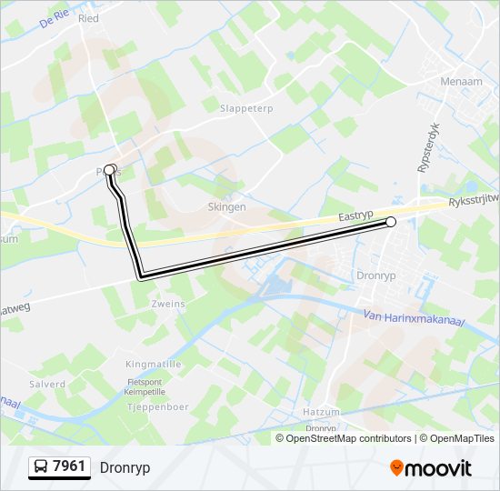 7961 Bus Line Map