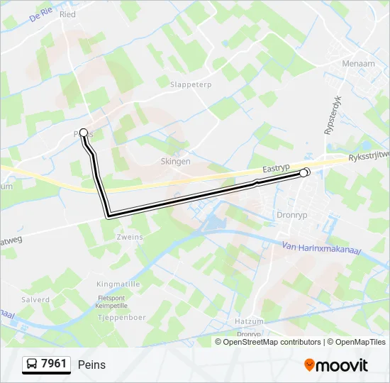 7961 Bus Line Map
