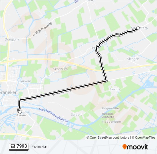 7993 Bus Line Map