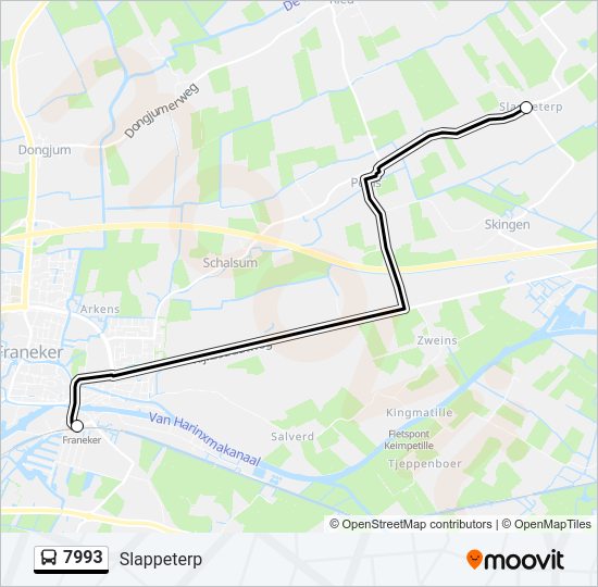 7993 Bus Line Map
