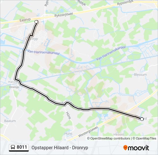 8011 Bus Line Map