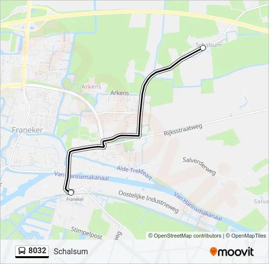 8032 Bus Line Map