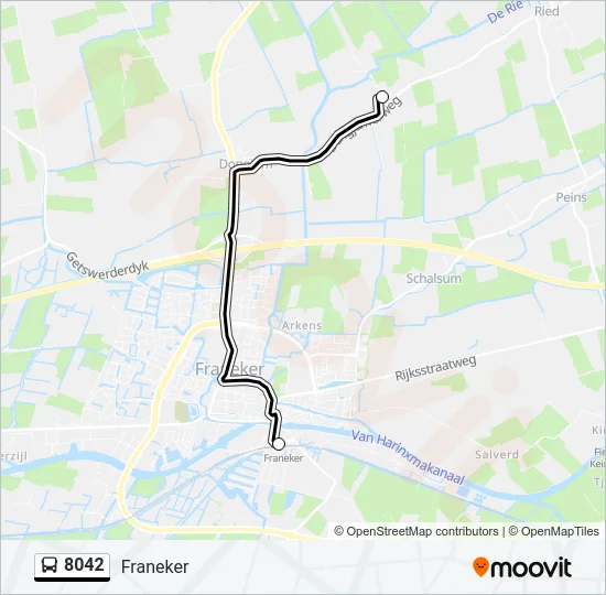8042 Bus Line Map