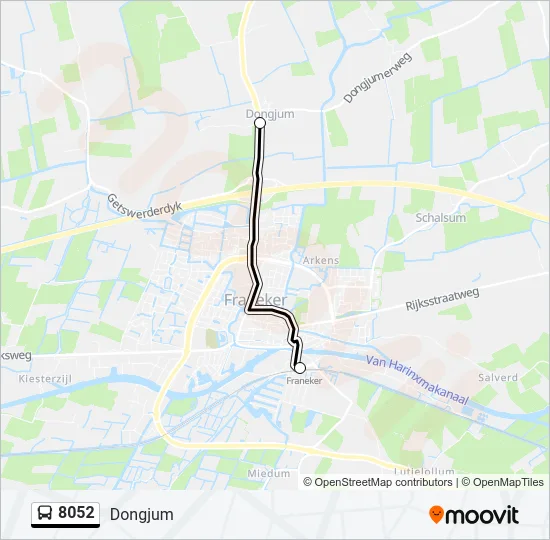 8052 Bus Line Map