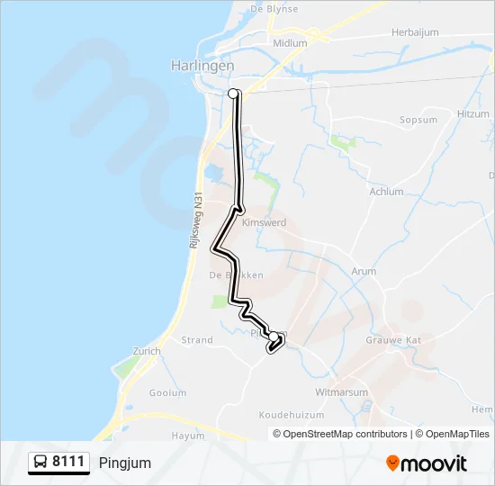8111 Bus Line Map