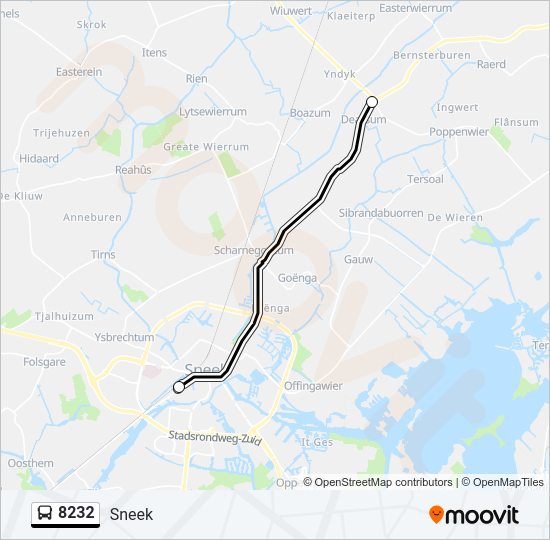 8232 Bus Line Map
