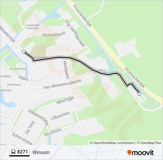 8271 Bus Line Map