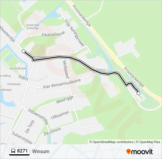 8271 Bus Line Map