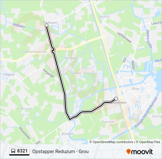 8321 Bus Line Map