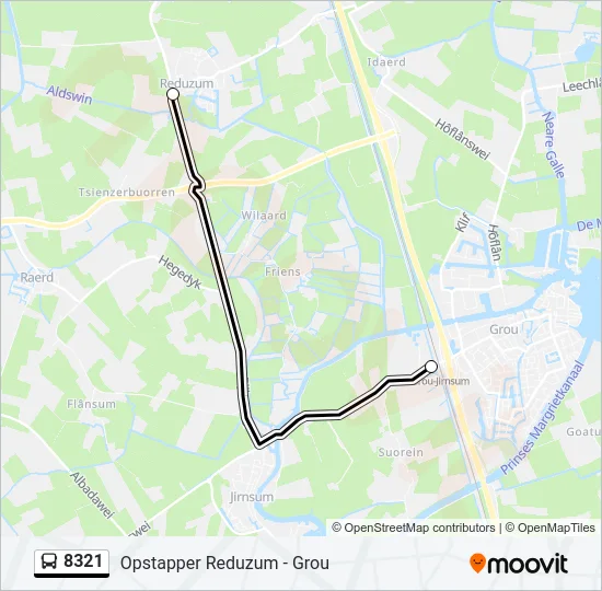 8321 Bus Line Map