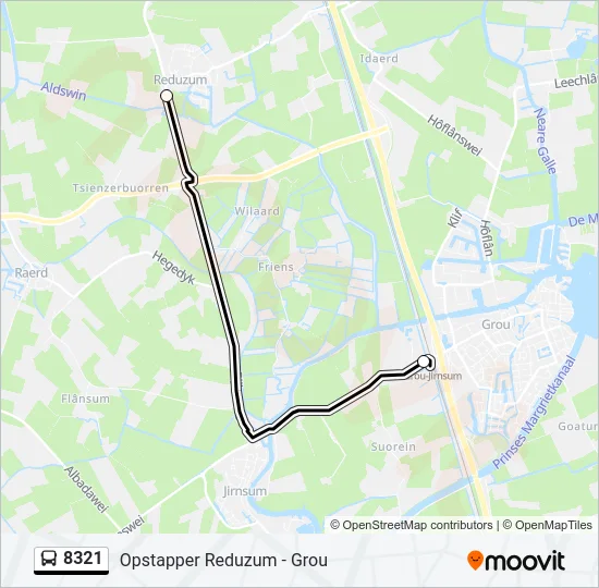 8321 Bus Line Map