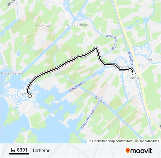 8391 Bus Line Map
