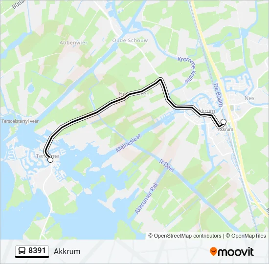 8391 Bus Line Map