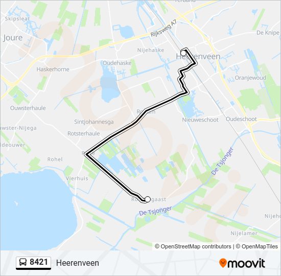 8421 Bus Line Map