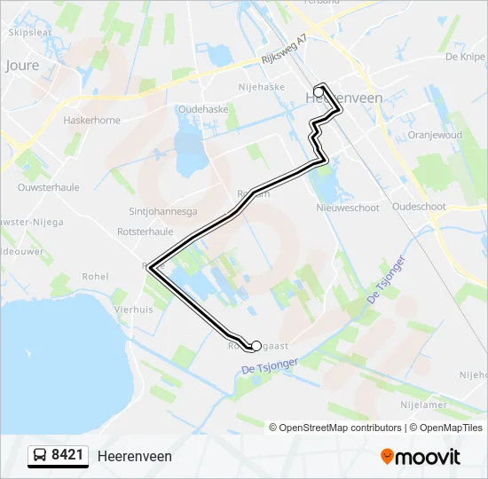 8421 Bus Line Map