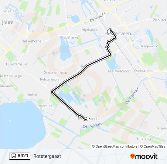 8421 Bus Line Map