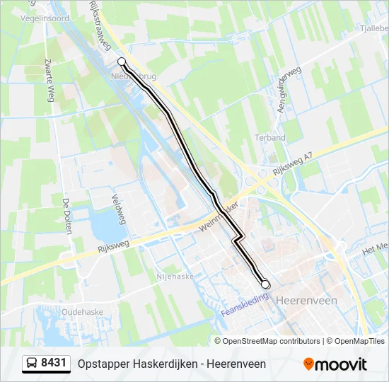 8431 Bus Line Map