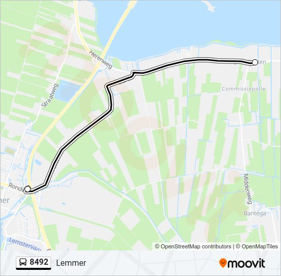 8492 Bus Line Map