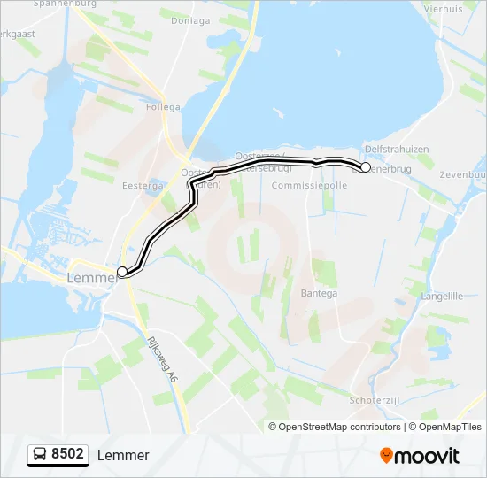 8502 Bus Line Map