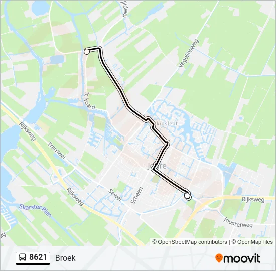 8621 Bus Line Map