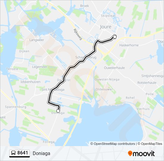 8641 Bus Line Map