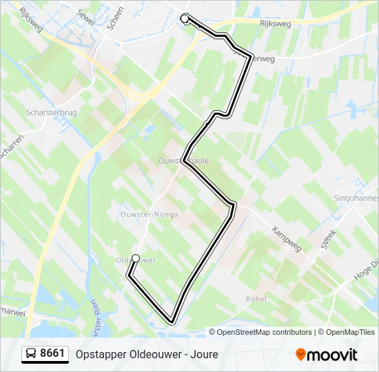 8661 Bus Line Map
