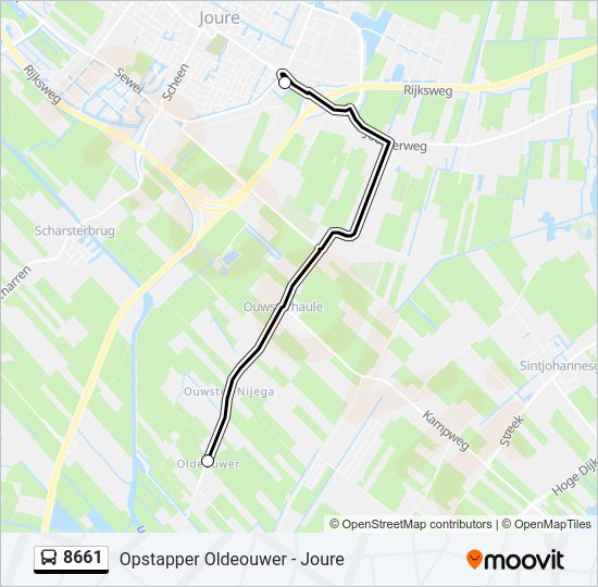8661 Bus Line Map