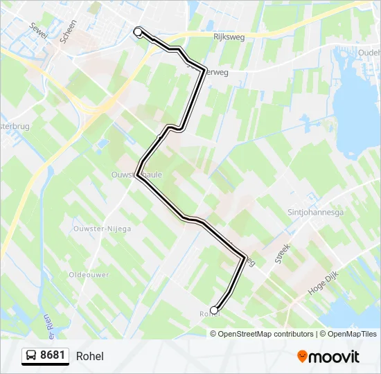 8681 Bus Line Map