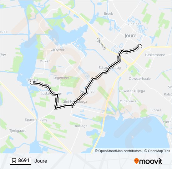 8691 Bus Line Map